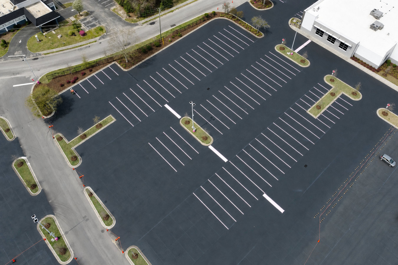 Parking lot striping